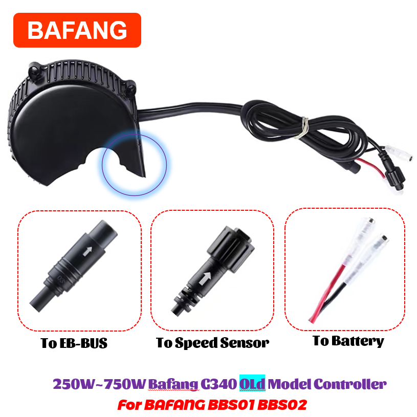 Bafang Bbshd 1000W Conversion Kit - Bafang BBS01 BBS01B BBS02 BBS02B bbshdワットミッド駆動モーター交換コントローラ36v