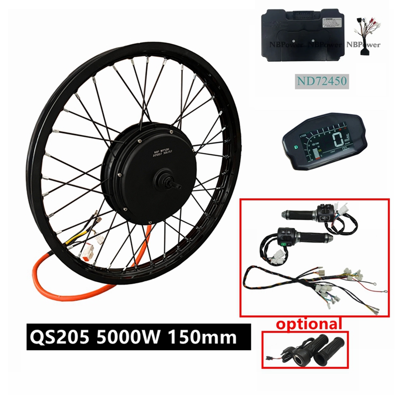 72V 5000W Hub Motor Kit - NBpower/QS205 V3 72v 5000W 電動自転車キット 150mm