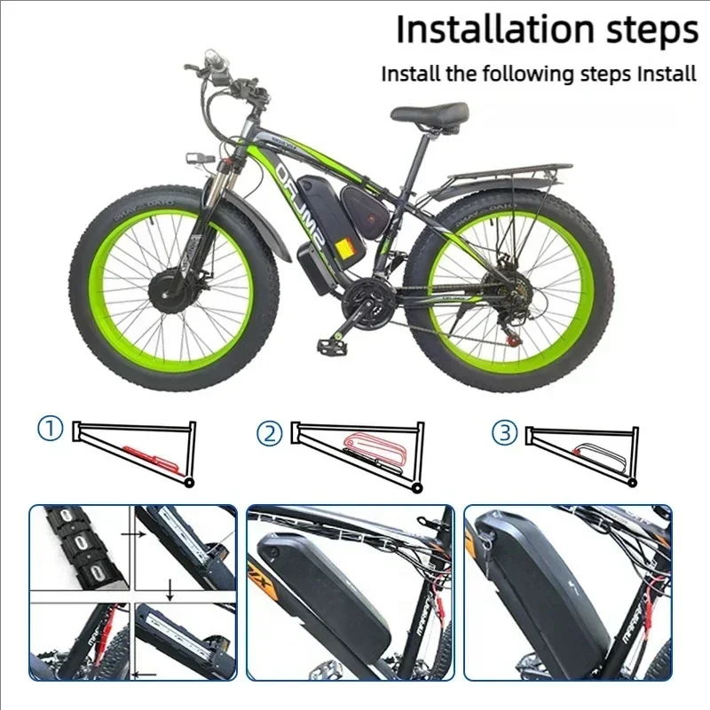 🔋 36-48-52V モーター電動マウンテンバイク Hai - Ebike Battery 48V 20Ah Hailong のレビューと価格