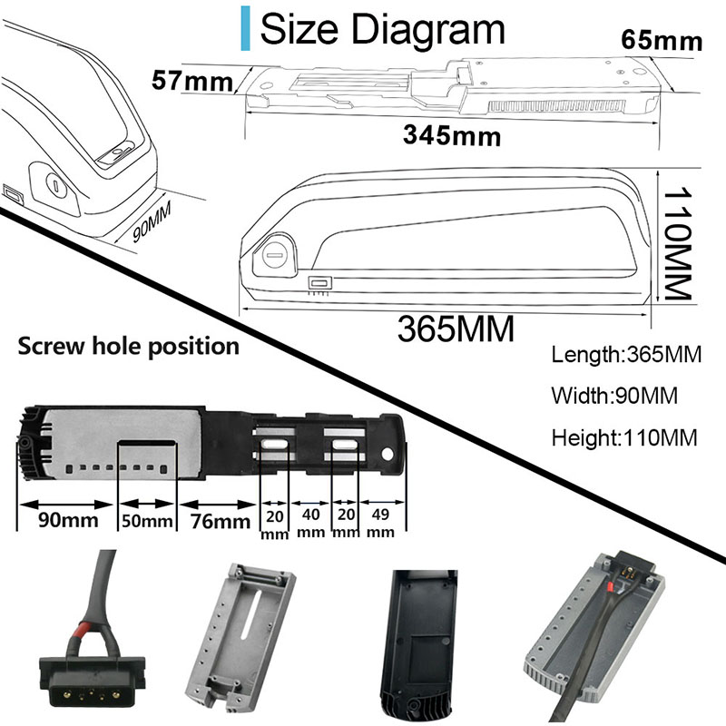Hailong ダウンチューブ型電動自転車用リチウムイオン交 - Ebike Battery 48V 20Ah Hailong のレビューと価格