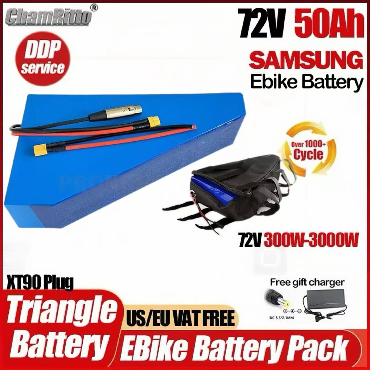 72V 3000W電動自転車 Cham Rider 40Ah - Ebike Conversion Kit 72V 3000W のレビューと価格