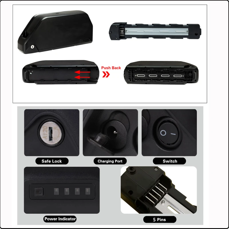 Cham 36 60 52v 48v 72v 45ah 60 - Ebike Battery 48V 20Ah Hailong のレビューと価格