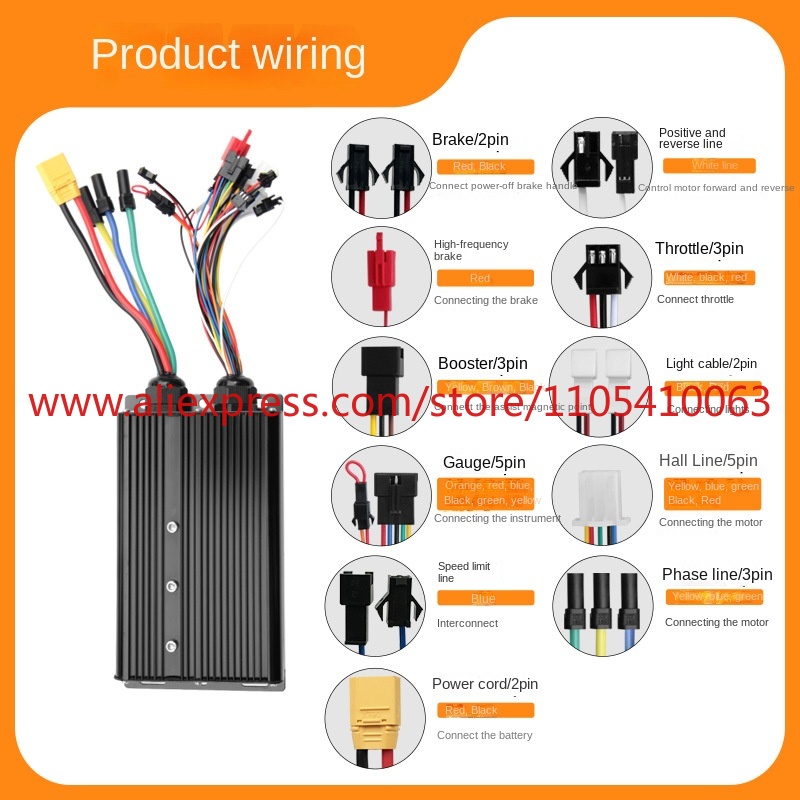 3000W 5000W電動車両コントローラーシステム 48V - Sine Wave Controller 48V 72V 80A のレビューと価格